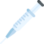 Icono de varias gotas de agua y la de delante con una creuz médica