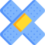 Icono de estetoscopio en colores azules claros y oscuros